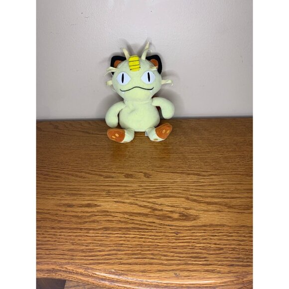 Vintage Meowth Pokemon Plush Game Freak 1998 Nintendo 6" Bean Bag Stuffed - Picture 1 of 1
